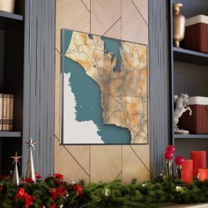 Washington Canvas Gallery Wraps &#8211; Washington Living Room Bedroom Office Wall Decor Home Canvas Art &#8211; Housewarming Gifts &#8211; WA New Home Gifts