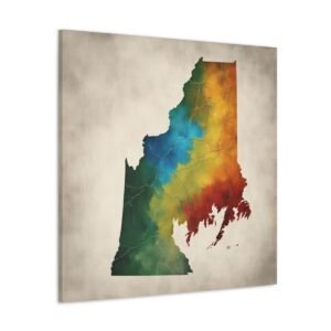 New Hampshire Canvas Gallery Wraps &#8211; New Hampshire Bedroom Office Living Room Wall Decor Home Canvas Art &#8211; Housewarming Gifts &#8211; Home Gifts