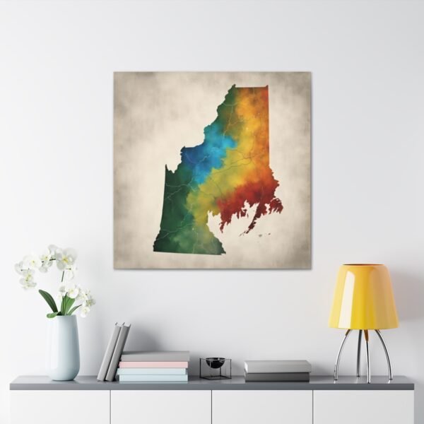 New Hampshire Canvas Gallery Wraps &#8211; New Hampshire Bedroom Office Living Room Wall Decor Home Canvas Art &#8211; Housewarming Gifts &#8211; Home Gifts