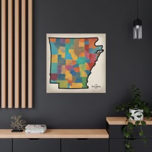 Arkansas Canvas Gallery Wraps - Arkansas Living Room Home Office Bedroom Wall Decor Canvas Art - Housewarming Gifts - AR New Home Gifts