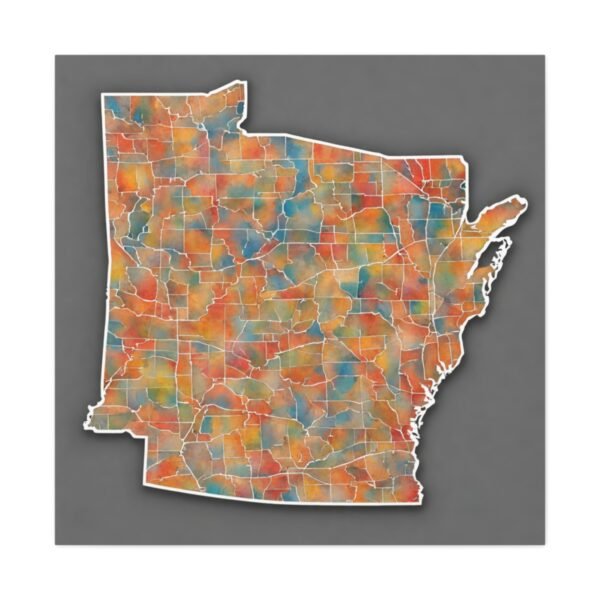 Arkansas Canvas Gallery Wraps &#8211; Arkansas Office Home Bedroom Living Room Wall Decor Canvas Art &#8211; Housewarming Gifts &#8211; AR New Home Gifts
