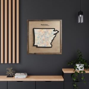 Arkansas Canvas Gallery Wraps - Arkansas Bedroom Home Office Living Room Wall Decor Canvas Art - Housewarming Gifts - AR New Home Gifts